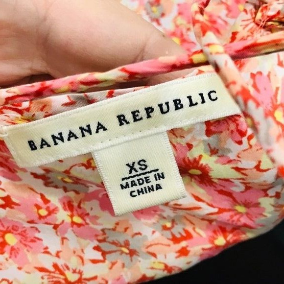 Y2K Silk Fairy Top Floral Ruffle Camisole Dainty Banana Republic XS - Picture 10 of 10